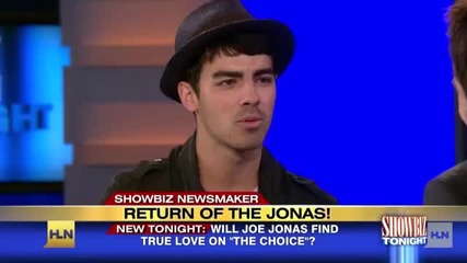 Joe Jonas говори за The Choice - Showbiz Tonight