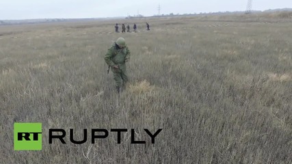 Ukraine: Drone captures dangerous mine clearances in Donetsk
