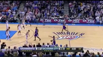 Kevin Durant alley-oop на Russell Westbrook