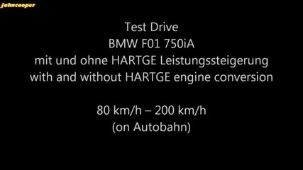 Bmw 750i F01 Hartge - ускорение