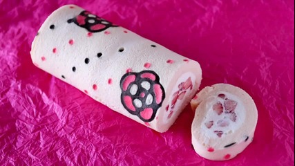 How to Make Kawaii Deco Roll Cake (cute Decorated Swiss Roll)
