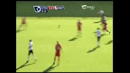 Liverpool vs Burnley 4 - 0 Goal By Yossi Benayoun 2009 - 09 - 12