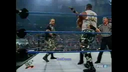 Rob Van Dam & The Rock Vs. Dudley Boyz & Chris Jericho (handicap Match) - Wwf Smackdown 22.11.2001 