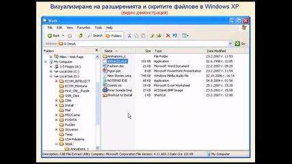 Урок #2 - Визуализиране на разширенията и скритите файлове 