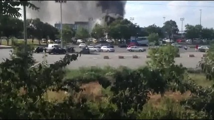 Кадри от летище Бургас след взрива с пловдивският автобус 18.07.2012г.