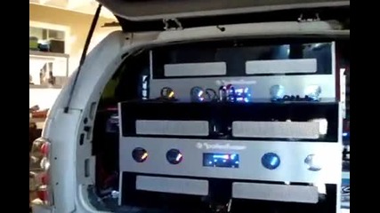 Chevy Tahoe, 4 18s and well over 20000 watts 