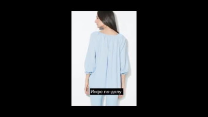 Zee Lane Collection Светлосиня блуза от шамбре