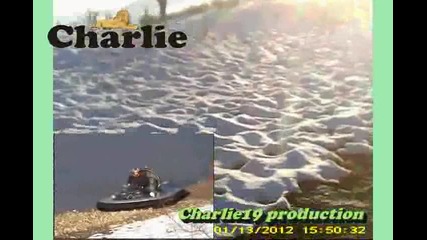 Ховъркрафт " Charlie G-1583-v " тест за движение във вода през зимата 13.01.2012