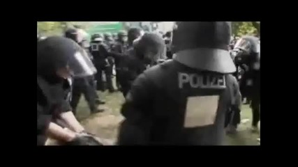 German police in action