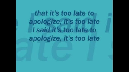 Timbaland - Apologize (tekst)