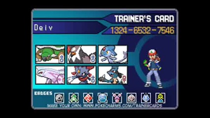My New Trainer Card In Pokemon Pearl