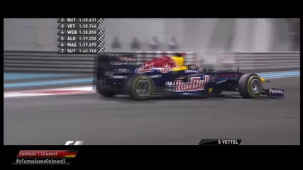 F1 Гран при на Абу Даби 2011 - Vettel печели пол позишъна + Тийм Радио [hd]