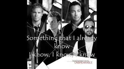 Backstreet Boys - Something That I Already Know with lyrics