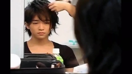 cute chinen yuri kawaii doing hairstyle