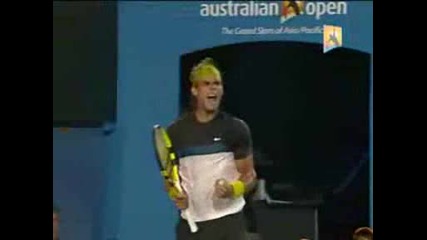Нечовешко Отиграване На Рафаел Надал С - У Фернандо Вердаско - Australian Open 2009