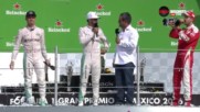 Монтоя интервюира победителите в Гран при на Мексико