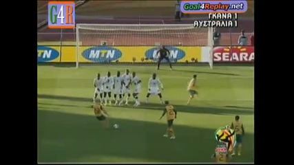 19.06.2010 Гана - Австралия 1:1 Всички голове и положения - Мондиал 2010 Юар 