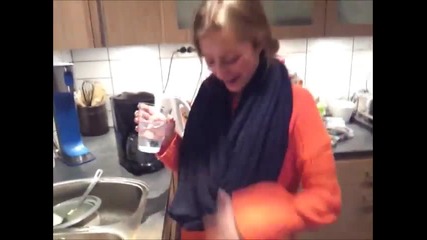 Cinnamon Challenge - swedish girl fail