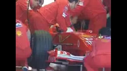 ferrari f1 test day with michael schumacher