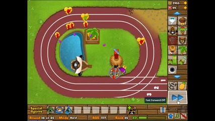 Bloons Tower Defense 5 - Track 4 - Sprint track - hard mode
