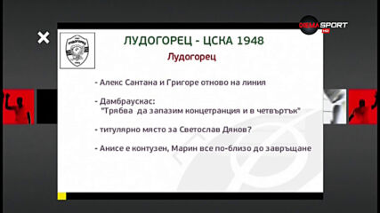 Лудогорец - ЦСКА 1948 /Преди кръга/