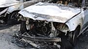 Два леки автомобила изгоряха на паркинг над Благоевград, засегнат е и трети