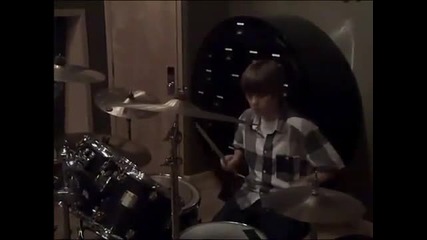 Justin Bieber Playing The Drums 2 