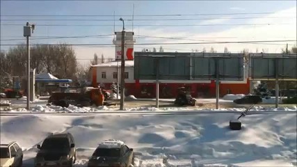 Така се чисти сняг по казахстански