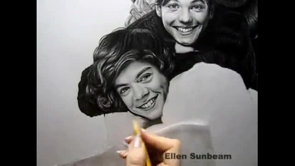 Невероятно! Момиче рисува реалистично One Direction
