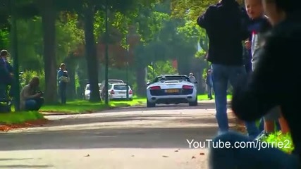 Audi R8 Spyder + Porsche Gt2 997 Sound!! - 1080p Hd 