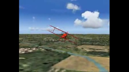 Червен Albatros D.V в полет