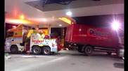 Пътна помощ Автокомплекс Димитров за аварирал хладилен камион на Радулов 15.10.2013