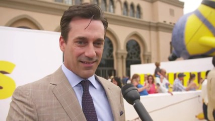 Jon Hamm And Little Yellow Friends At The 'Minions' Premiere