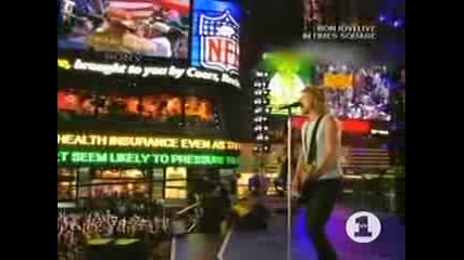 Bon Jovi America The Beautiful Live Nfl Kickoff Times Square, New York September 2002 