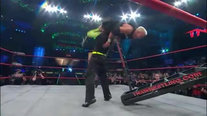 Jeff Hardy - Back Body Drop into a Ladder