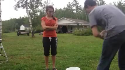 Sister does the Als ice bucket challenge
