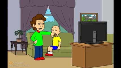 caillou Blows up his Dvds and gets Grounded