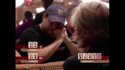 Harman vs Zeidman Wsop 2005 Bad beat 