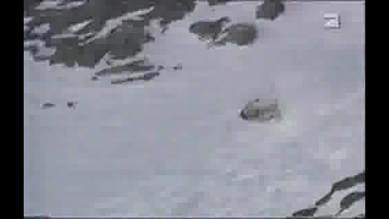 Падане със сноуборд! смях 