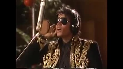 Michael Jackson recording in Studio "we are the World"
