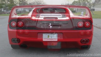 Ferrari F50 Хвърля пламъци