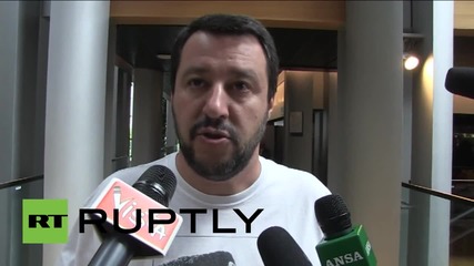 France: MEP Salvini dons Putin t-shirt in Strasbourg