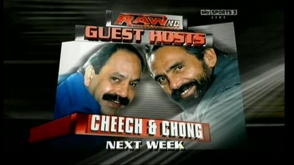 Wwe Raw Next Week Guest Host Cheech & Chong 