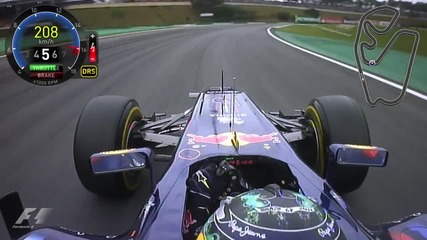 F1 Гран при на Бразилия 2011 - една обиколка с Vettel [fom][onboard][hd]