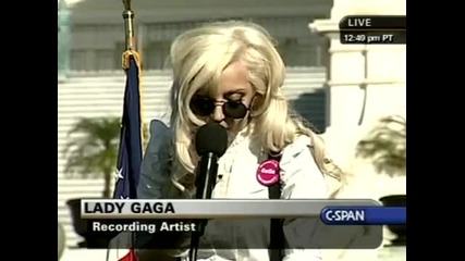 National Equality March Rally Lady Gaga speaks 