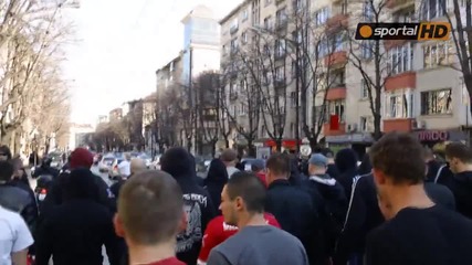 Шествието на Цска срещу Левски