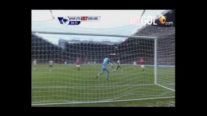 1 гол на Бербатов Hd Качество Манчестер Юнайтед 2 - 0 Съндърланд 