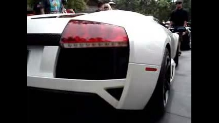 White Lamborghini Murcielago Lp640 Roadste 