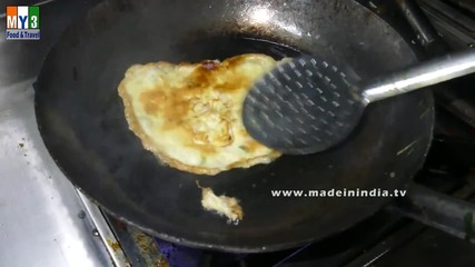 Бърза Храна на улицата в Мумбай - Omlet - Omlette Chenmai Road 