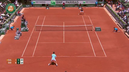N Djokovic vs E Gulbis - Roland Garros [2014]
